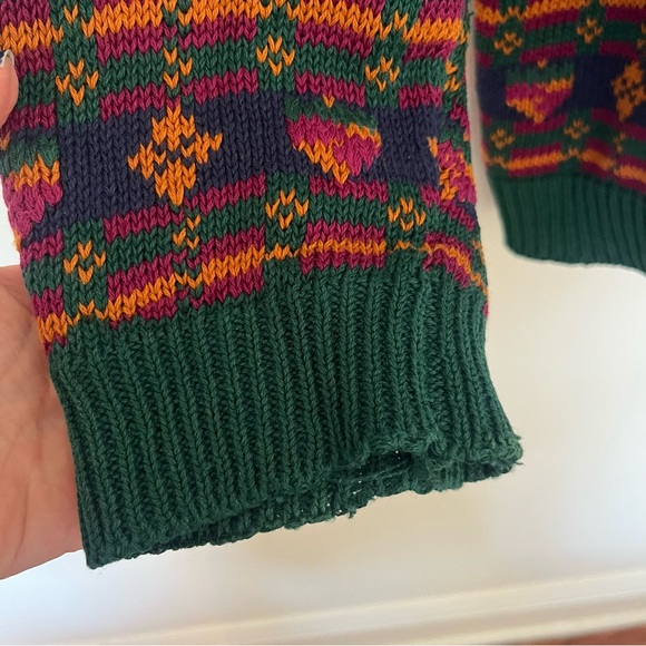 Vintage Northern Isles Hand Embroidered Westie Dog Sweater Scottish Beret Knit - Picture 5 of 10